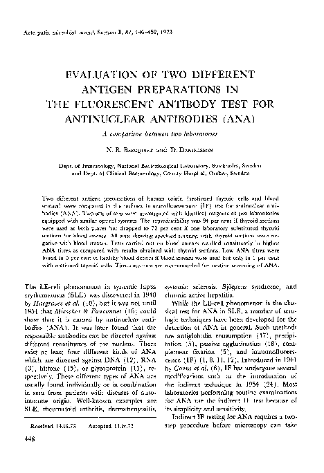 (PDF) [Evaluation of two different antigen preparations in the ...