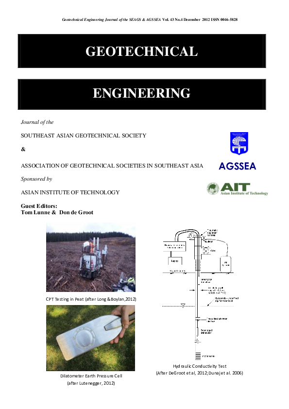 (PDF) Geotechnical Engineering Journal of the SEAGS & AGSSEA Vol. 43 No ...