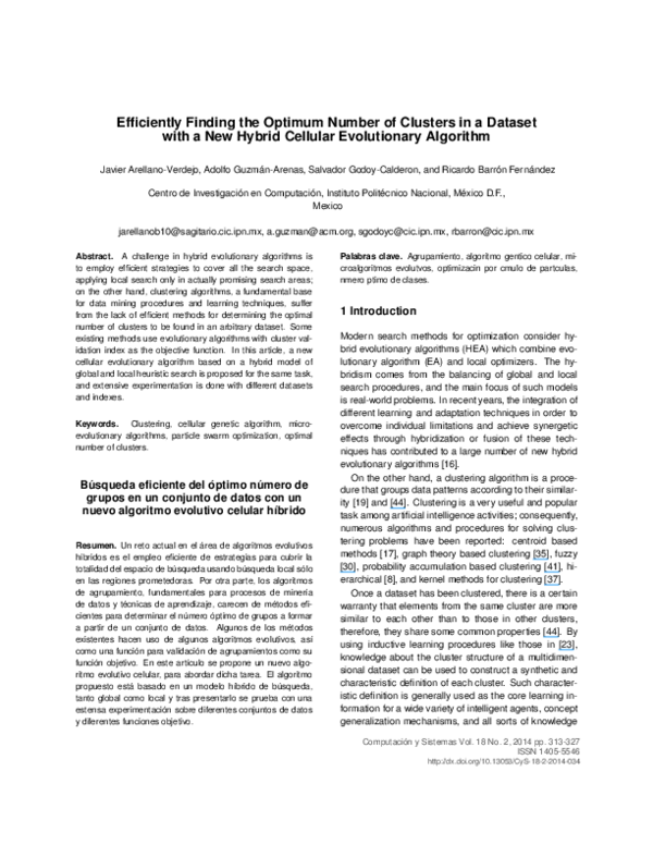 (PDF) Efficiently Finding the Optimum Number of Clusters in a Dataset ...