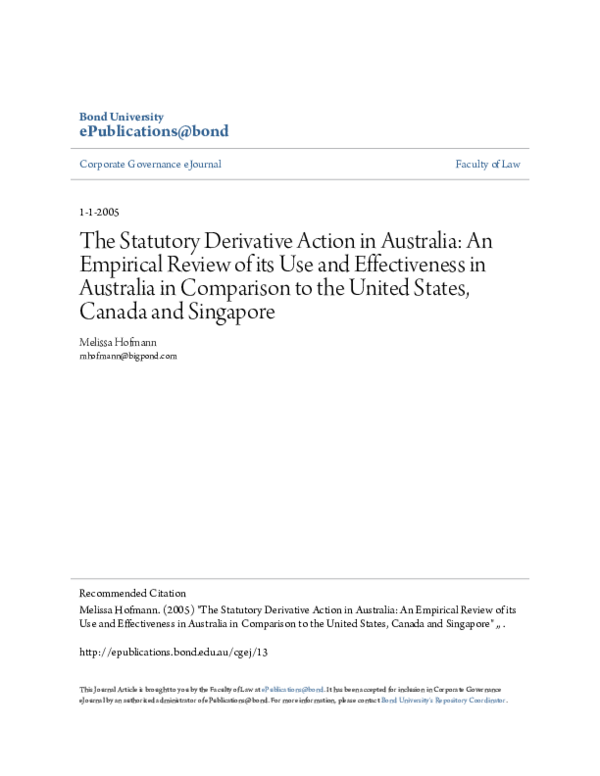 Common law derivative action image