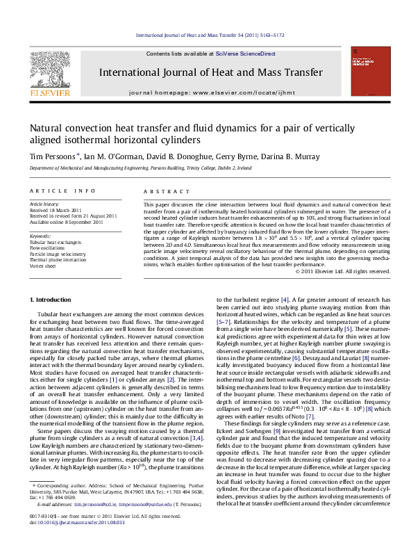 (PDF) Natural convection heat transfer and fluid dynamics for a pair of ...