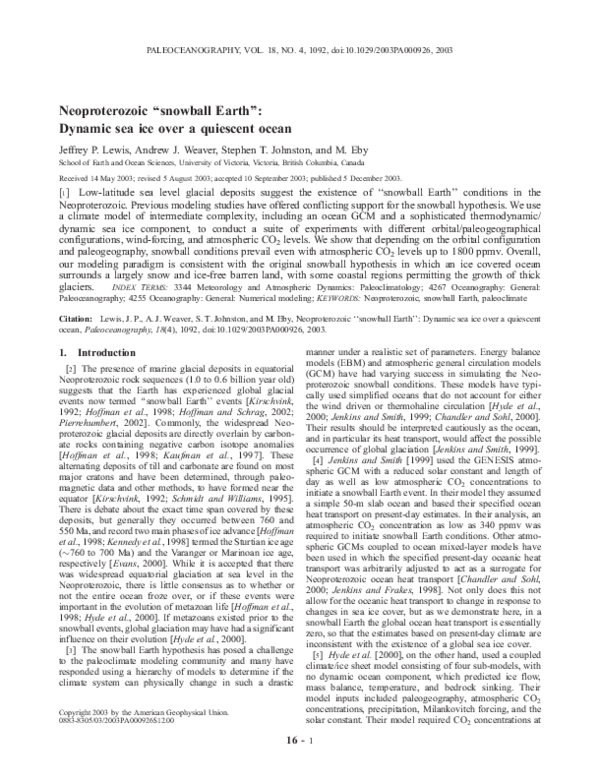 Snowball earth end image