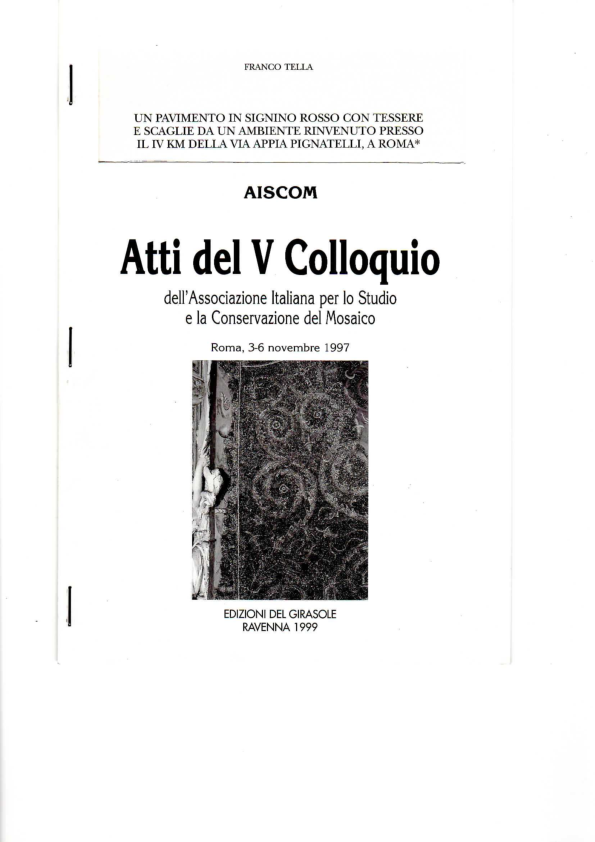(PDF) Un pavimento in signino rosso con tessere e scaglie da un ...