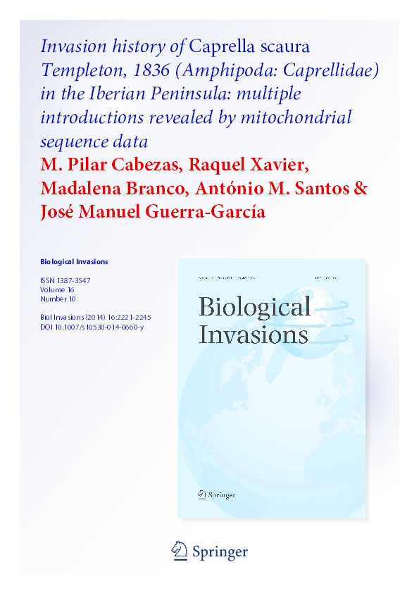 (PDF) Invasion history of Caprella scaura Templeton, 1836 (Amphipoda ...