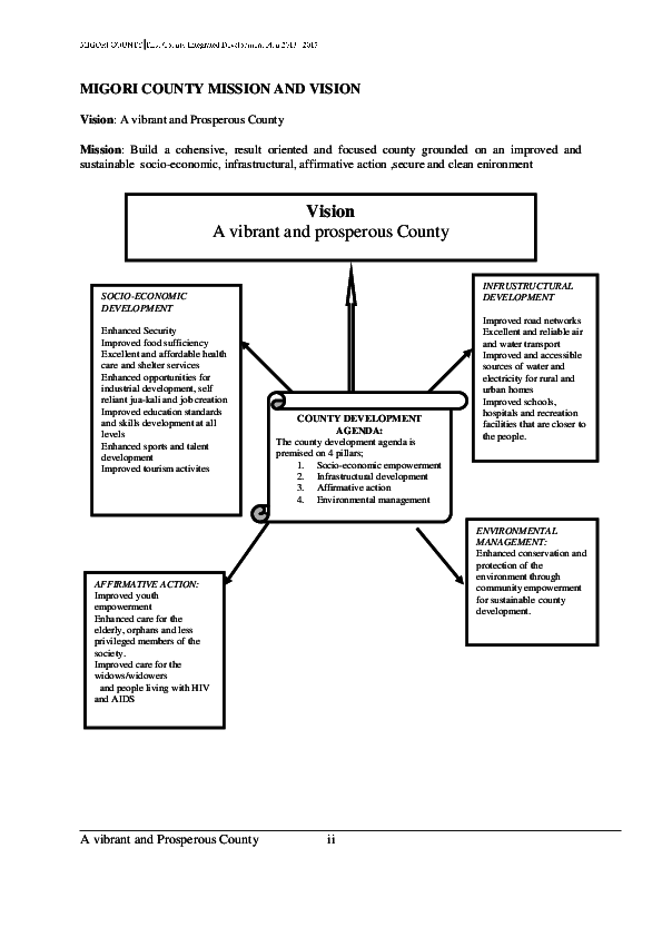 (PDF) A vibrant and Prosperous County ii MIGORI COUNTY MISSION AND ...