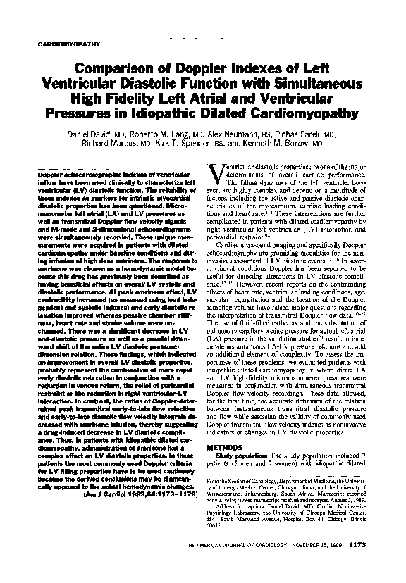 (PDF) Comparison of Doppler indexes of left ventricular diastolic ...
