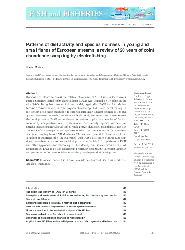 (PDF) Patterns of diel activity and species richness in young and small ...