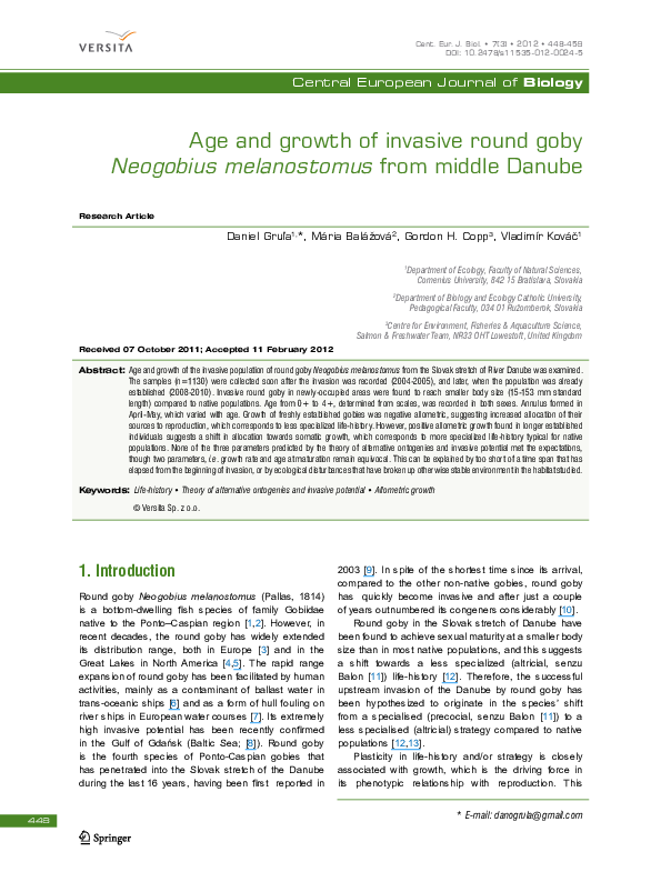 Invasive round and tubenose goby biology essay 07 picture