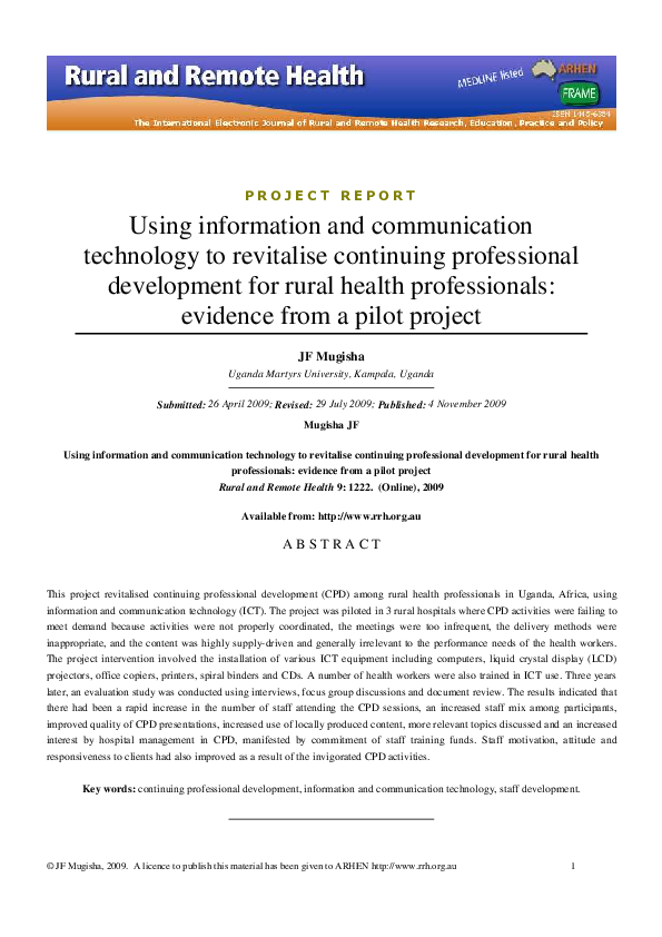 (PDF) Using information and communication technology in a modular