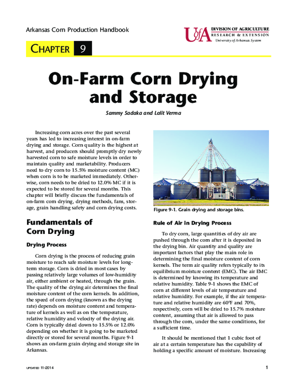 (PDF) On-Farm Corn Drying and Storage