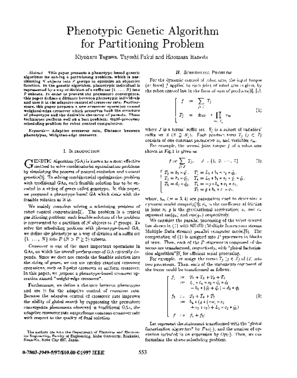 (PDF) Phenotypic genetic algorithm for partitioning problem