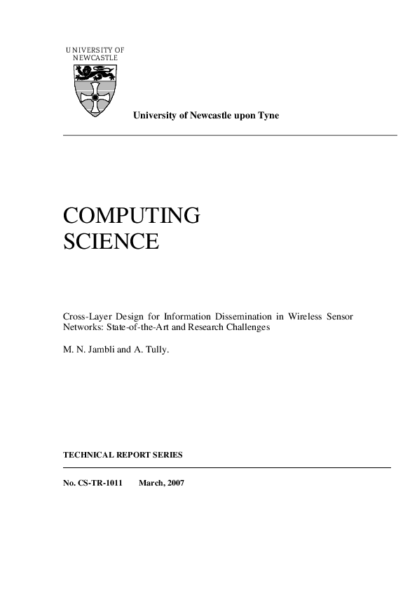 Pdf Cross Layer Design For Information Dissemination In Wireless