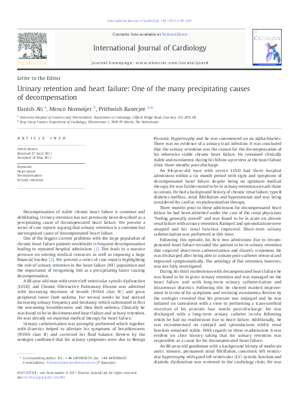 Urinary retention uptodate picture