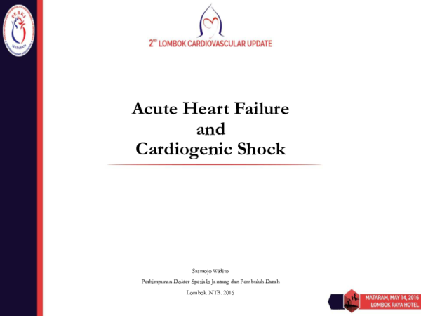 (PDF) Acute Heart Failure and Cardiogenic Shock