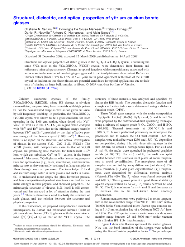 (PDF) Structural, dielectric, and optical properties of PT/PEKc electrooptic polymer films