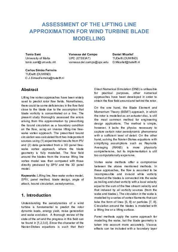  pdf assessment of the lifting line approximation for wind turbine