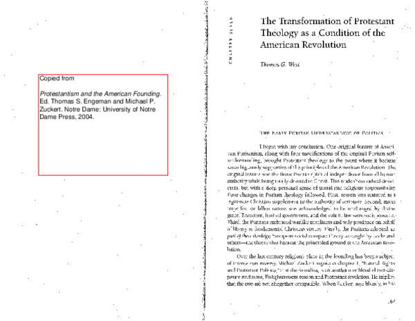 (PDF) “The Transformation of Protestant Theology as a Condition of the ...