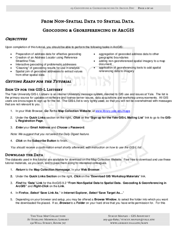 (PDF) From Non-Spatial Data to Spatial Data