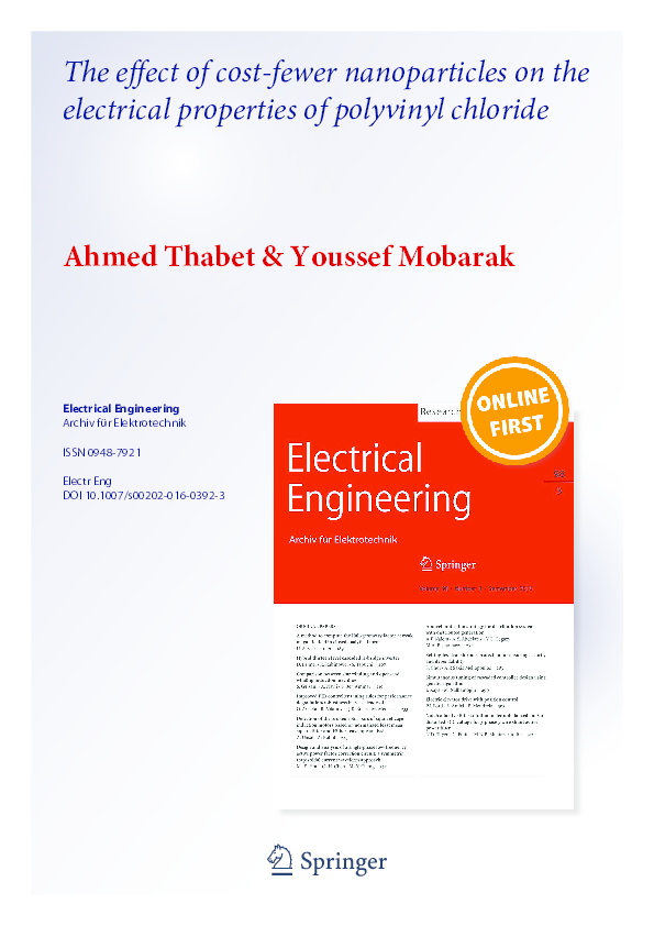 (PDF) The effect of costfewer nanoparticles on the electrical