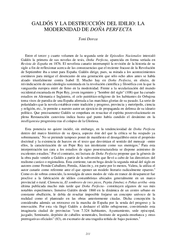 Dona perfecta essay 07 image