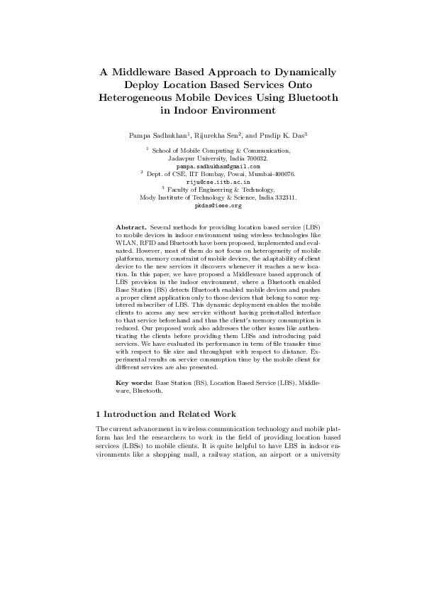 (PDF) A Middleware Based Approach to Dynamically Deploy Location Based ...