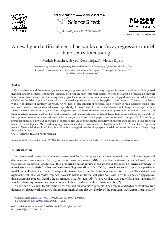 (PDF) A new hybrid artificial neural networks and fuzzy regression ...