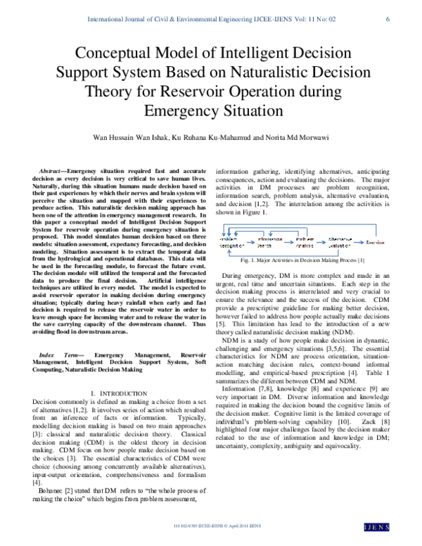 (PDF) Conceptual Model of Intelligent Decision Support System Based on ...