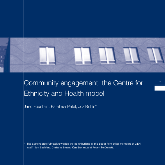(PDF) Community engagement: the Centre for Ethnicity and Health model