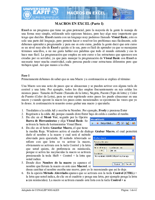 (PDF) MACROS EN EXCEL