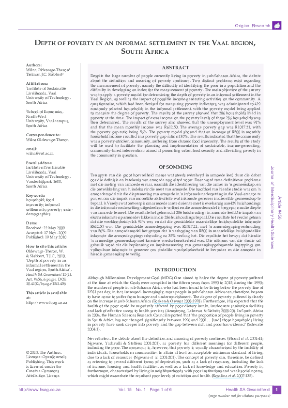 Causes of informal settlements image