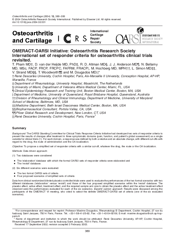 Pathophysiology of osteoarthritis pdf image