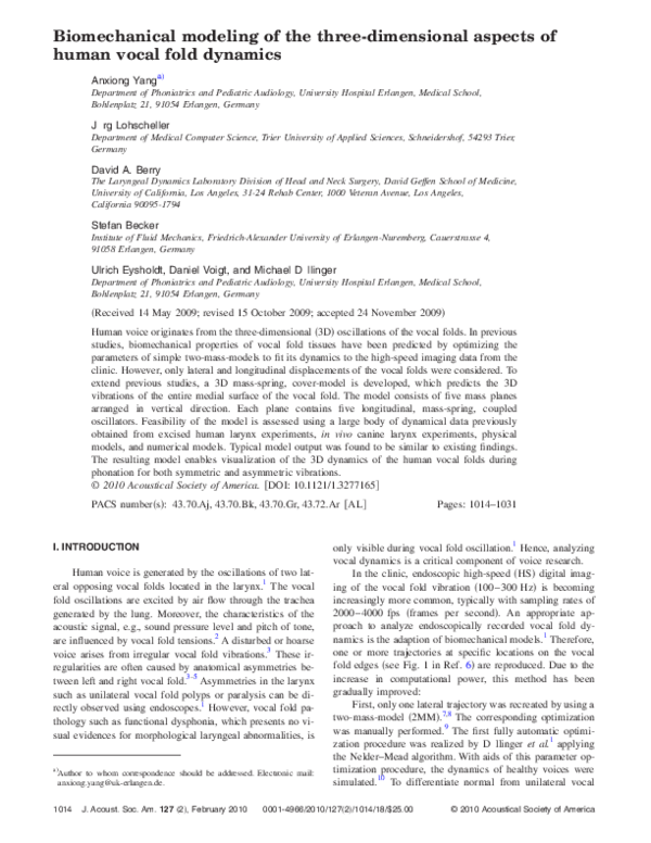 (PDF) Biomechanical modeling of the three-dimensional aspects of human ...