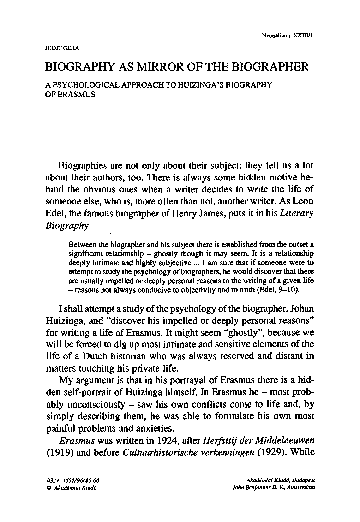 (PDF) Biography as mirror of the biographer