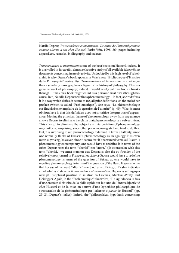 Transcendence plot holes picture