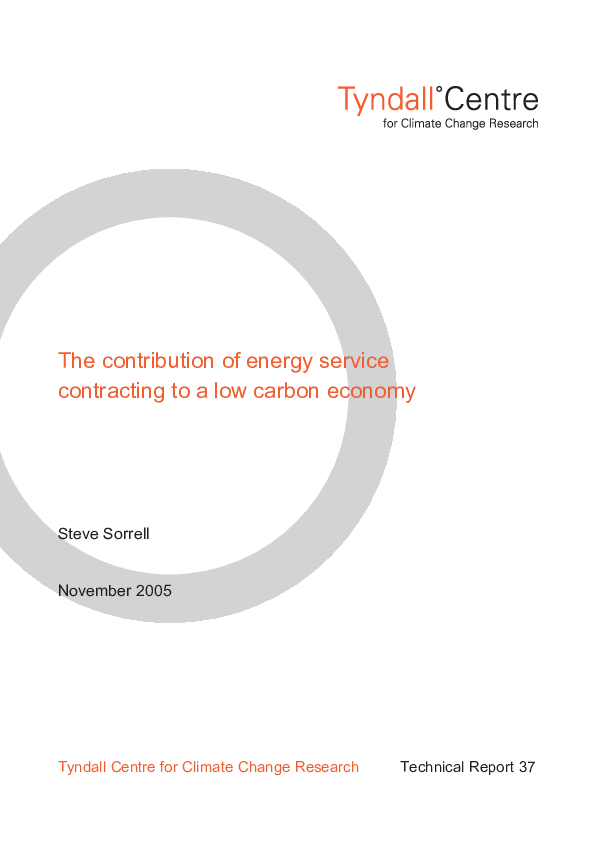 (PDF) The contribution of energy service contracting to a low carbon ...