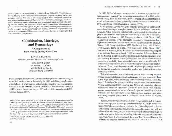 Articles on cohabitation before marriage image