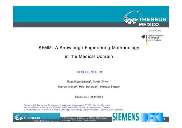 (PDF) KEMM: A Knowledge Engineering Methodology in the Medical Domain