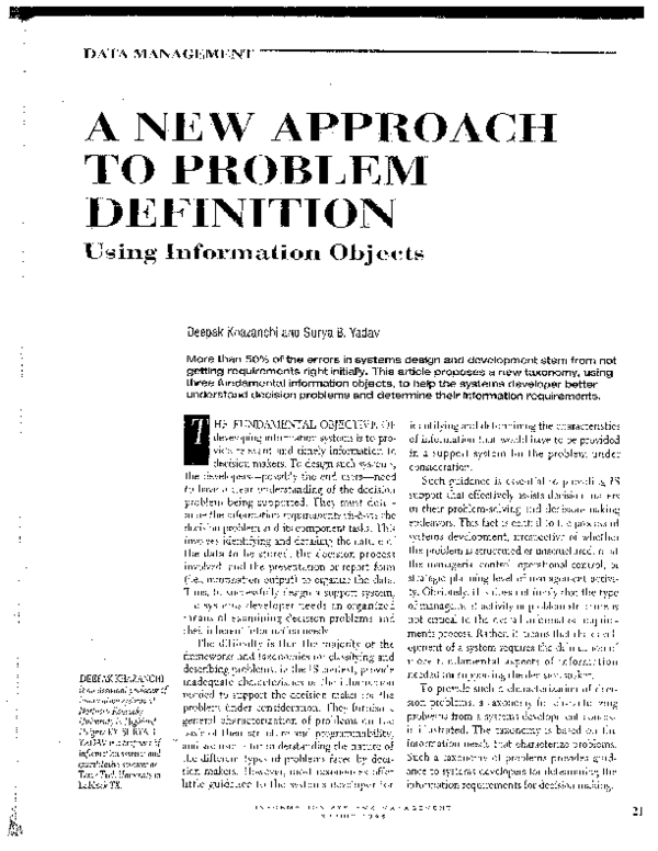 Problem Definition Define The Problem | Australian Public Service