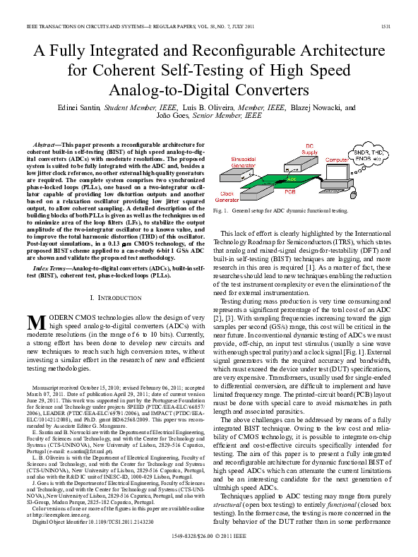 (PDF) A Fully Integrated and Reconfigurable Architecture for Coherent ...