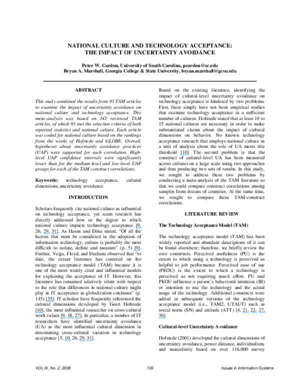 Uncertainty avoidance index picture