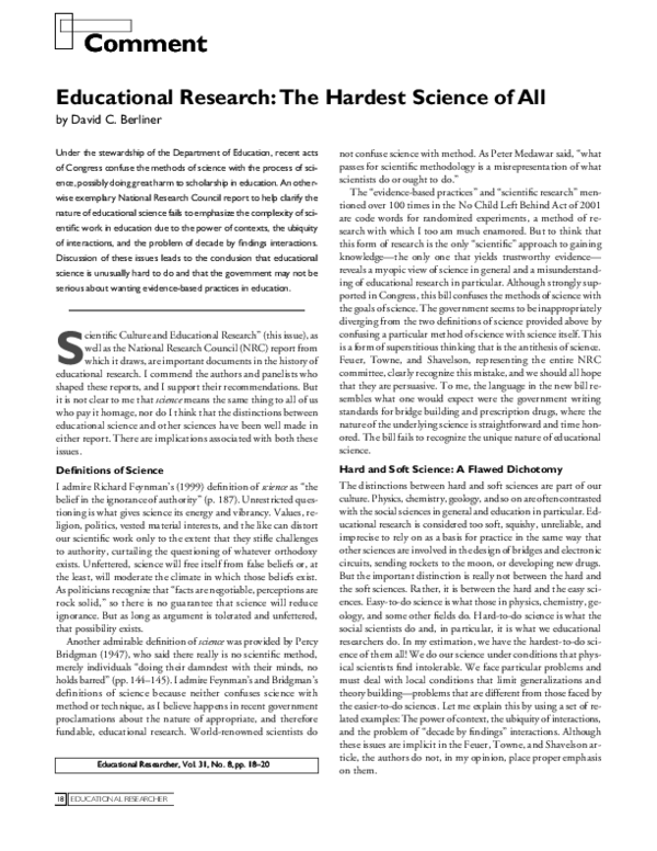  pdf educational research the hardest science of all david c 