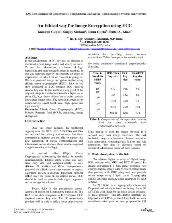 (PDF) An Ethical Way of Image Encryption Using ECC