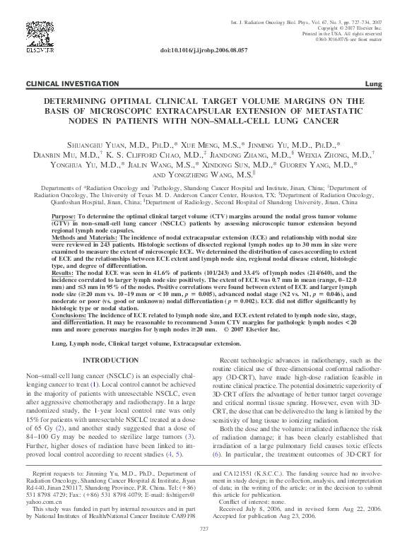 (PDF) Determining optimal clinical target volume margins on the basis ...