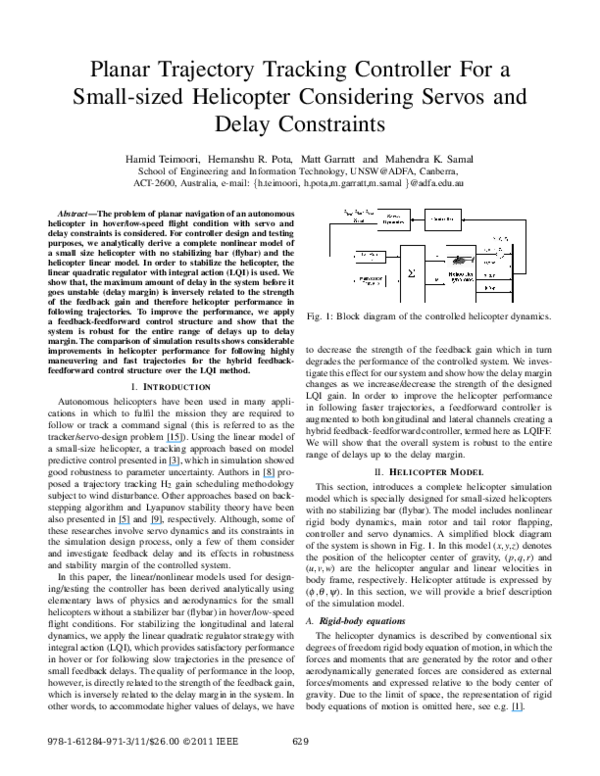 (PDF) Planar trajectory tracking controller for a small-sized ...