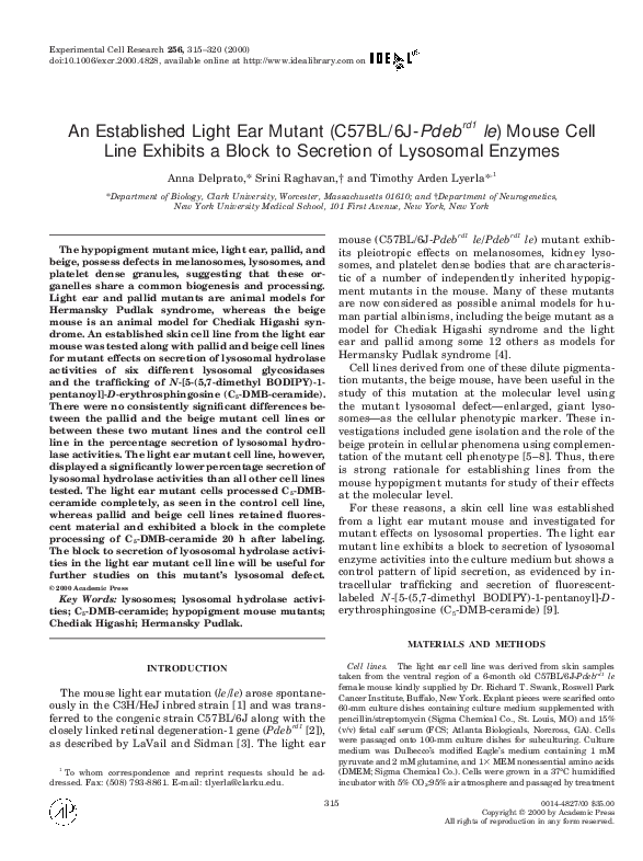 (PDF) An Established Light Ear Mutant (C57BL/6J- Pdeb rd1 le ) Mouse ...