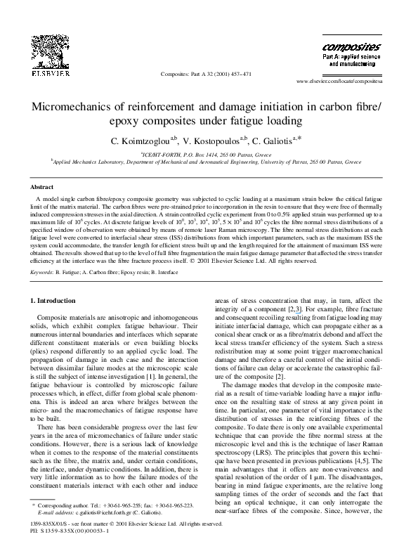 (PDF) Micromechanics of reinforcement and damage initiation in carbon