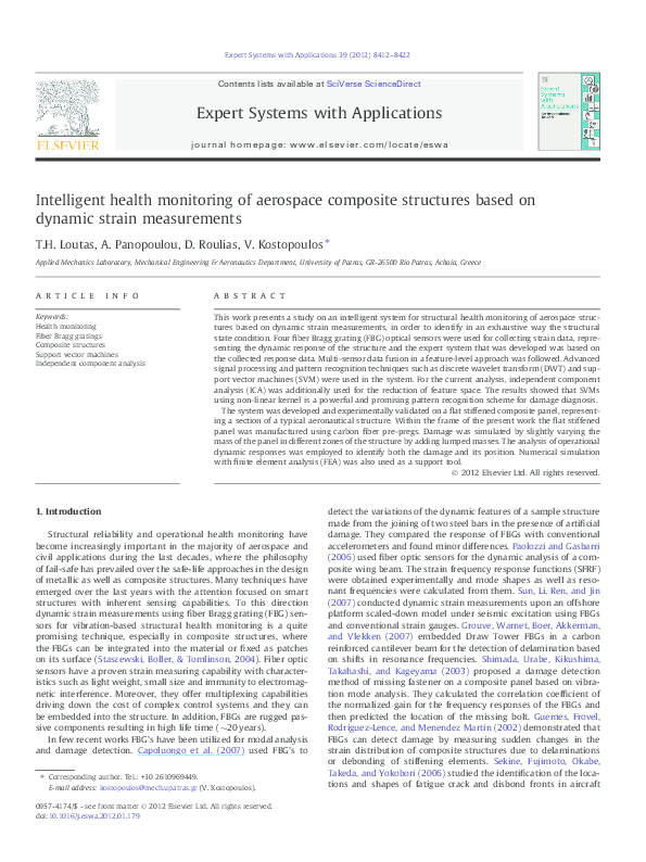 (PDF) Intelligent health monitoring of aerospace composite structures ...