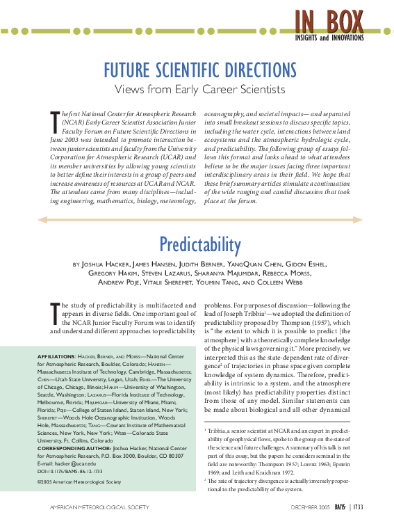 (PDF) Predictability