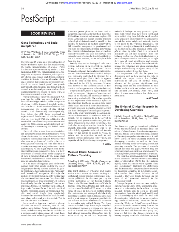 (PDF) Gene Therapy and Ethics: Edited by A Nordgren. Acta Universitatis ...