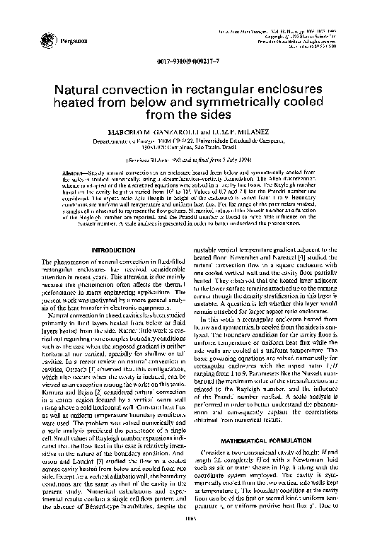 (PDF) Natural convection in rectangular enclosures heated from below ...